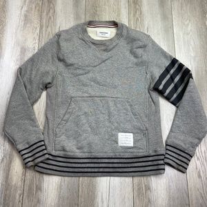 Thom Browne Sweater Mens Size 1 Small Gray Black Pockets Men Made in Japan